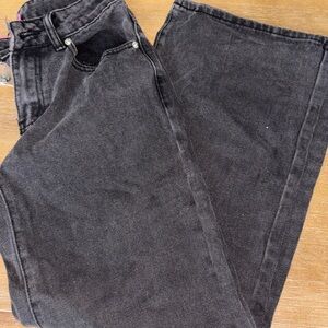 Edikted Charcoal Wide Leg Pants